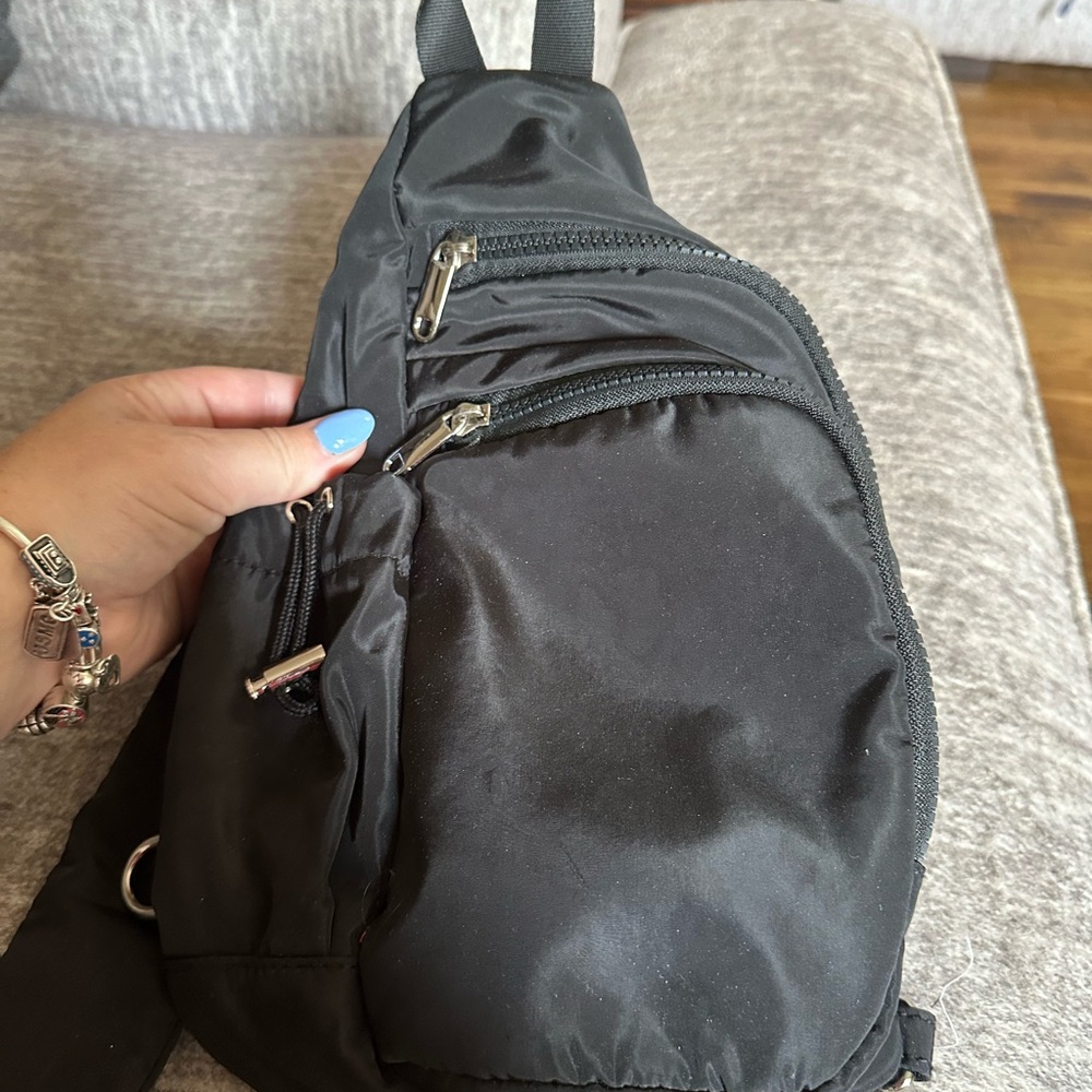 Black Nylon Crossbody Bag